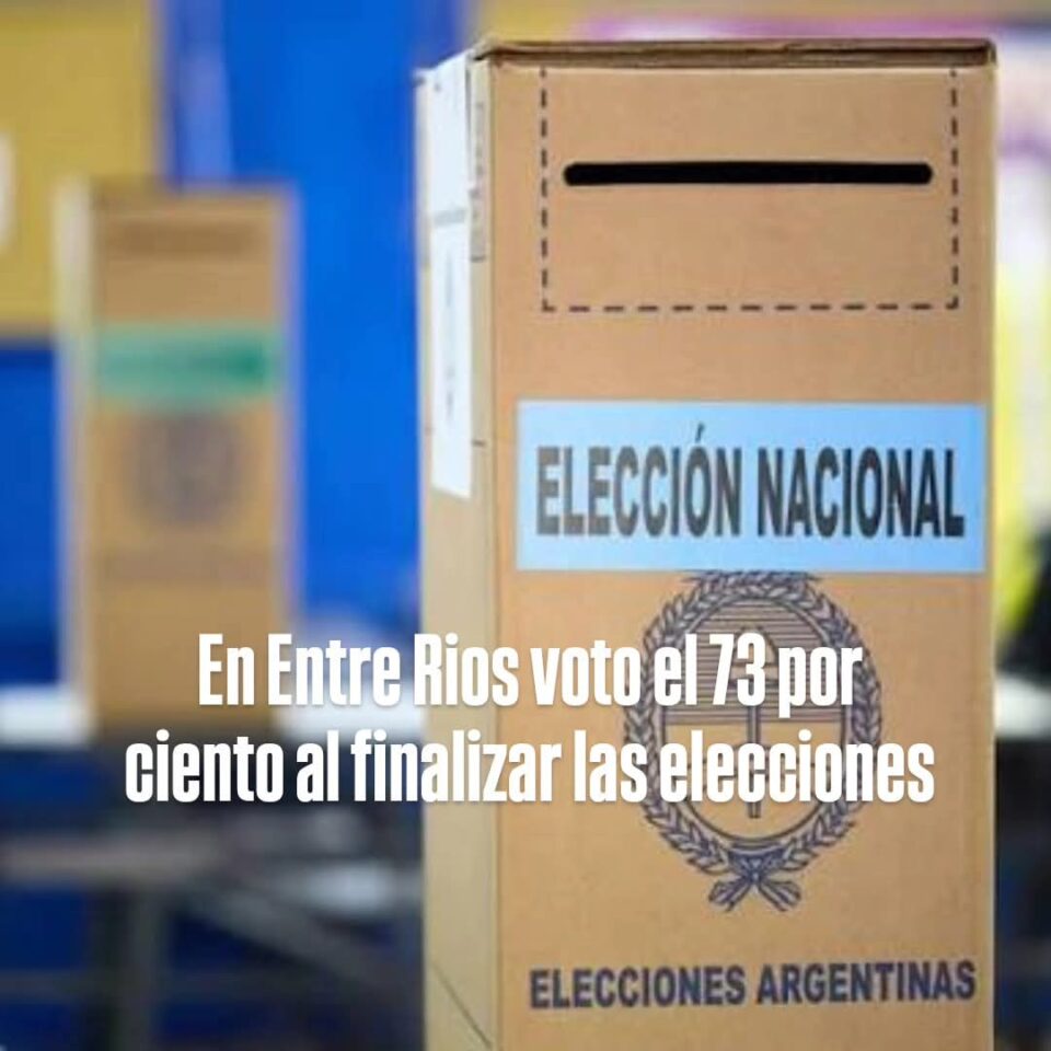 En entre rios voto el 73% del padron