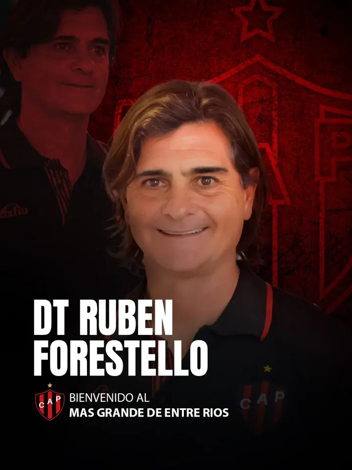 FútbolProfesional  La Comisión Directiva informa la contratación de 𝗥𝘂𝗯𝗲𝗻 𝗙𝗼𝗿𝗲𝘀𝘁𝗲𝗹𝗹𝗼 como nuevo director técnico del plantel profesional